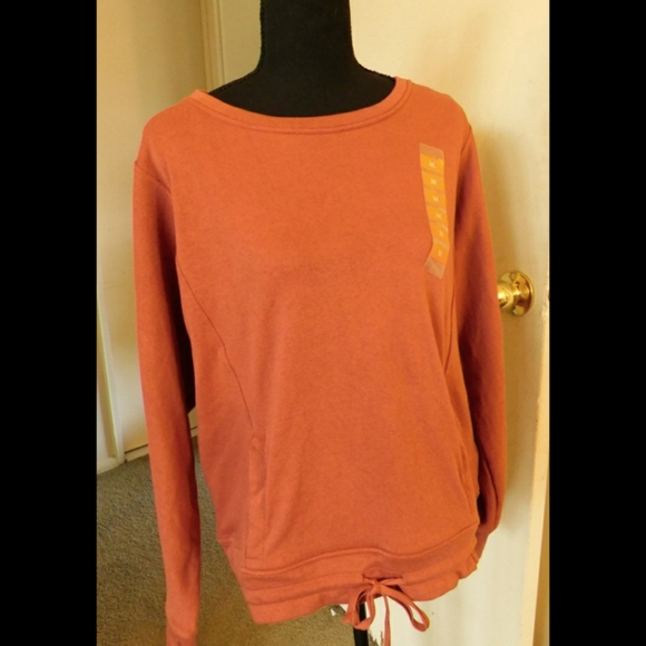 NWT Seven 7 for all mankind Dolman pocket sweatshirt color Marsala - Picture 2 of 6